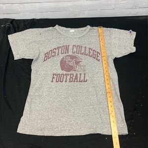 Champion Boston College Football Tee - Heather Gray made in USA vintage